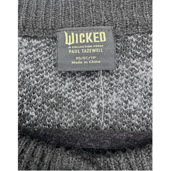 Wicked Sweater Cardigan Ariana By Paul Tazewell Women’s XS Gray/Black Zebra NWT - Picture 5 of 11
